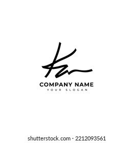 Ka Initial signature logo vector design