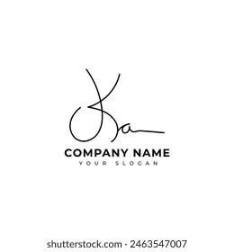 Ka Initial signature logo vector design