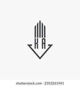 KA initials Real Estate Logo stock illustration. Logo vector