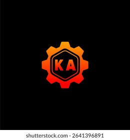 KA Initials Tech Logo Vector Art Icons and Graphics