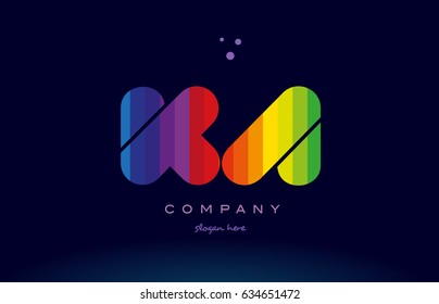 ka k a alphabet letter colorful creative colors text dots creative company logo vector icon design template