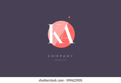 ka k a  retro vintage simple rhombus three 3 letter combination black white alphabet company logo line design vector icon template 