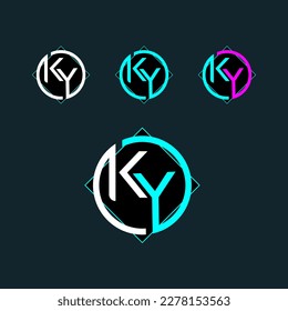 KA to KZ letter logo vector design