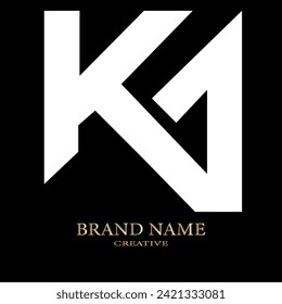 KA letter branding logo design with a leaf