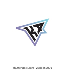 KA letter combination cool logo esport or gaming initial logo as a inspirational concept design