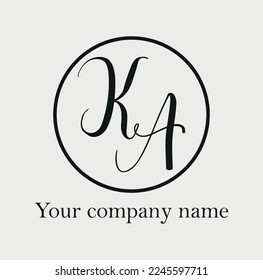 ka letter creative logo design