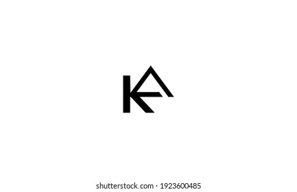 KA Letter Initial Logo Design Template Vector Illustration