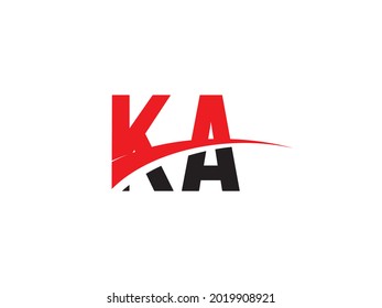 KA Letter Initial Logo Design Template