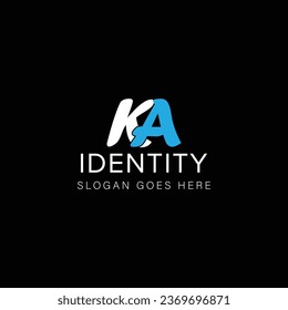  KA letter logo creative design with vector graphic  KA simple and modern logo