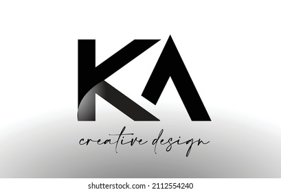 KA Letter Logo Design with Elegant Minimalist Look.KA Icon vector with creative design modern look in black and white vector Illustration.