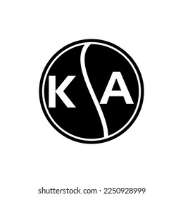 KA letter logo design on white background. KA creative initials letter logo concept. KA letter design.	
