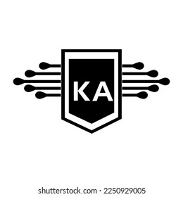 KA letter logo design on white background. KA creative initials letter logo concept. KA letter design.	
