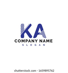 KA Letter Logo Design. KA letter logo Vector Illustration - Vector