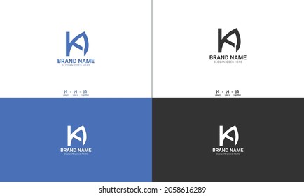 KA Letter Logo Design Vector template.