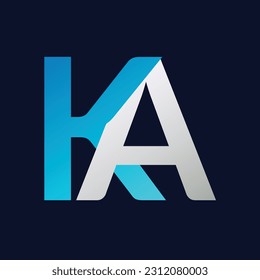 KA Letter logo design vector template.