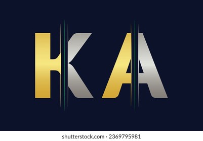 KA Letter logo design vector template.