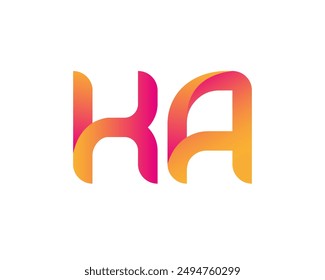 ka letter logo. ka logo design vector illustration