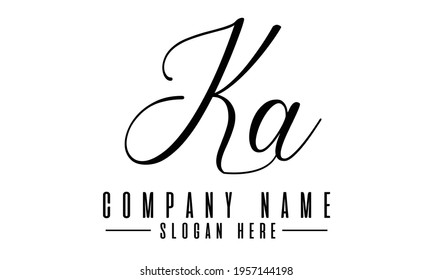 KA Letter Logo  vector template design art