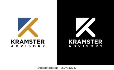 Modelo de vetor de logotipo de letra KA. Letra KA Logo Design Modern Typography Ícone de ilustração de sinal