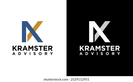 Modelo de vetor de logotipo de letra KA. Letra KA Logo Design Modern Typography Ícone de ilustração de sinal