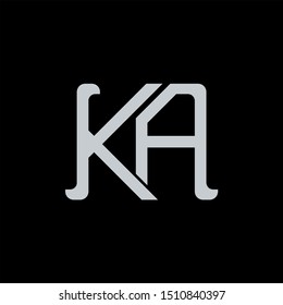 KA Letter monogram with abstrac concept style design