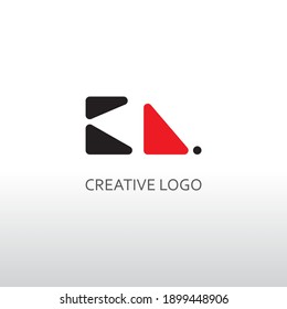 ka letter for simple logo design. a modern vector design