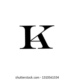 ka letter vector logo. ak letter vector logo