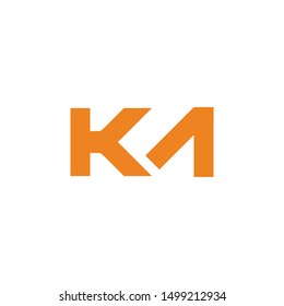 ka letter vector logo. initial k a letter vector logo