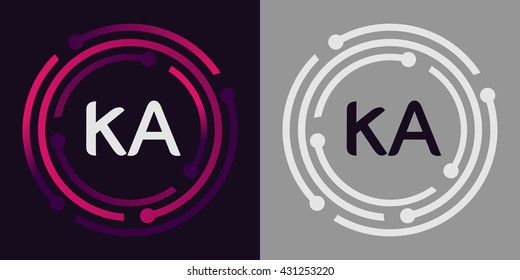 KA letters business logo icon design