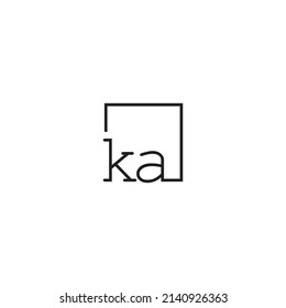 KA line concept logo in high quality professional design that will be best for your companies