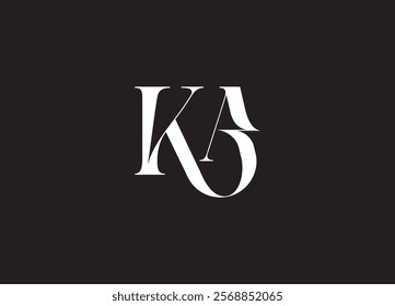 KA Logo Design Template Vector Graphic Branding Element.
