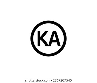 KA logo design vector template