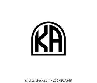 KA logo design vector template