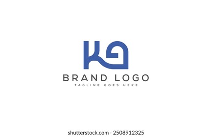 Projeto de modelo de vetor de design de logotipo KA para a marca