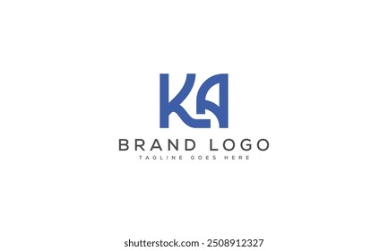 Projeto de modelo de vetor de design de logotipo KA para a marca