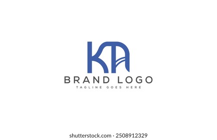 Projeto de modelo de vetor de design de logotipo KA para a marca