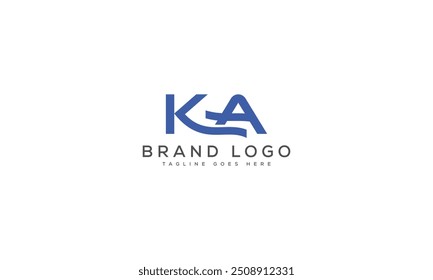 Projeto de modelo de vetor de design de logotipo KA para a marca