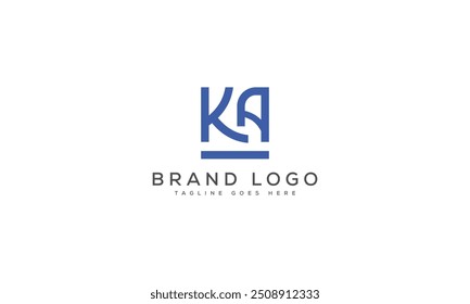 Projeto de modelo de vetor de design de logotipo KA para a marca