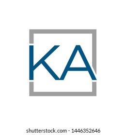 KA logo initial letter design template vector illustration