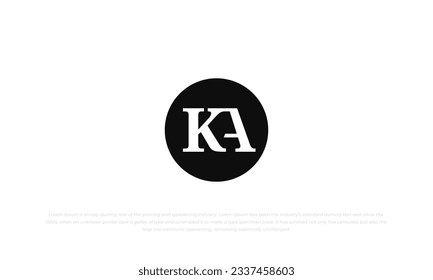 KA logo monogram style in circle shape