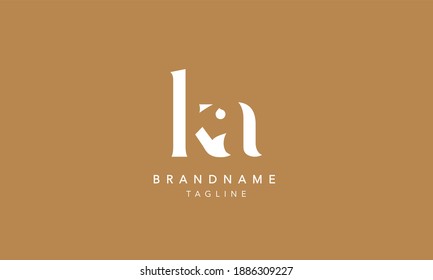 KA Lowercase Letter Initial Icon Logo Design Vector Illustration