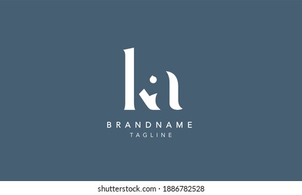 KA Lowercase Letter Initial Icon Logo Design Vector Illustration