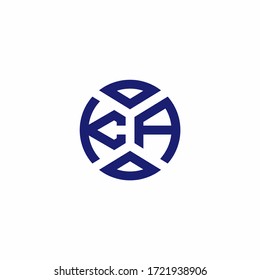 KA monogram logo with abstract shapes in modern style design template