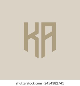 KA. Monogram of Two letters K and A. Luxury, simple, minimal and elegant KA logo design. Vector illustration template.