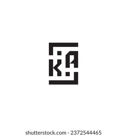 KA square concept retro logo in high quality professional design that will print well across any print media