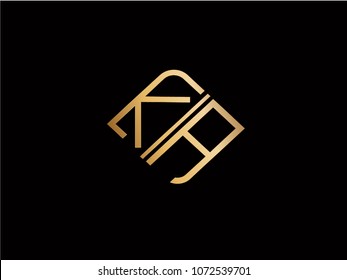 KA square shape Letter logo Design