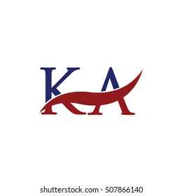 KA Swoosh Logo Vector