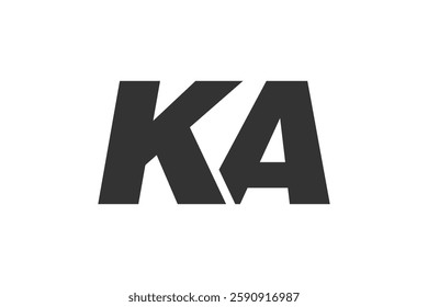 KA Techno Editable Font Logo For Corporate Branding. Bold, Futuristic Design With Unique Typographic Ideas. Minimal Custom Type And Dynamic Letter Variations For Promotion, Printing, And Book Titles