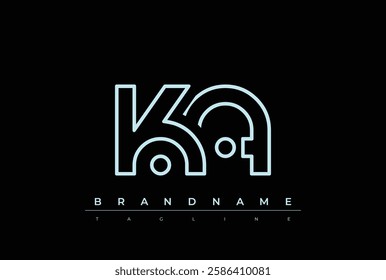 KA Technology Letter Logo Template. This tech letter logo is a graphic mark that uses letters to represent a technology company.