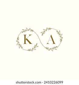 KA wedding infinity in elegant monogram with high quality professional design that will print well